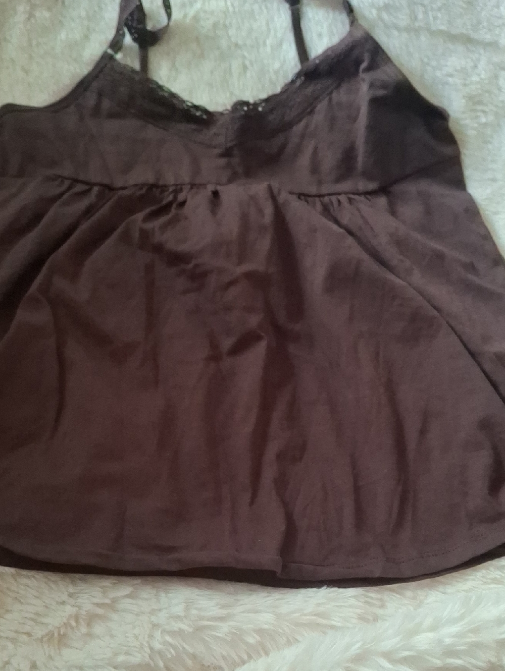 Women's Brown Skirted Camisole Top